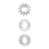 GK Power Lot de 3 Cockrings souples GEAR UP Transparents
